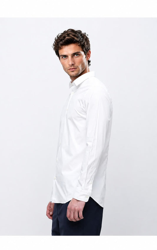 Men’s Premium White Full Sleeve Poplin Plus Cotton Shirt