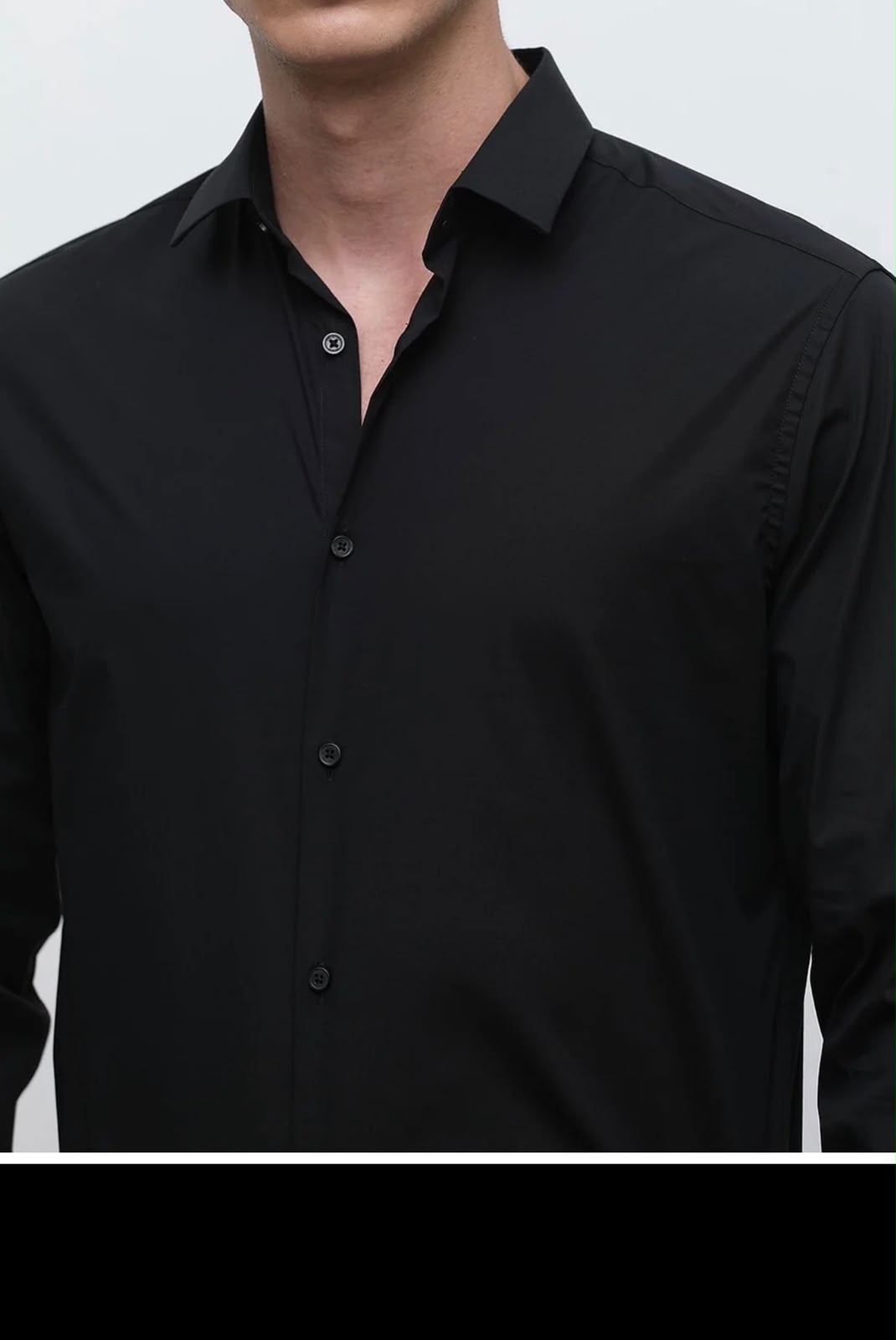 Men’s Premium Black Full Sleeve Poplin Plus Cotton Shirt