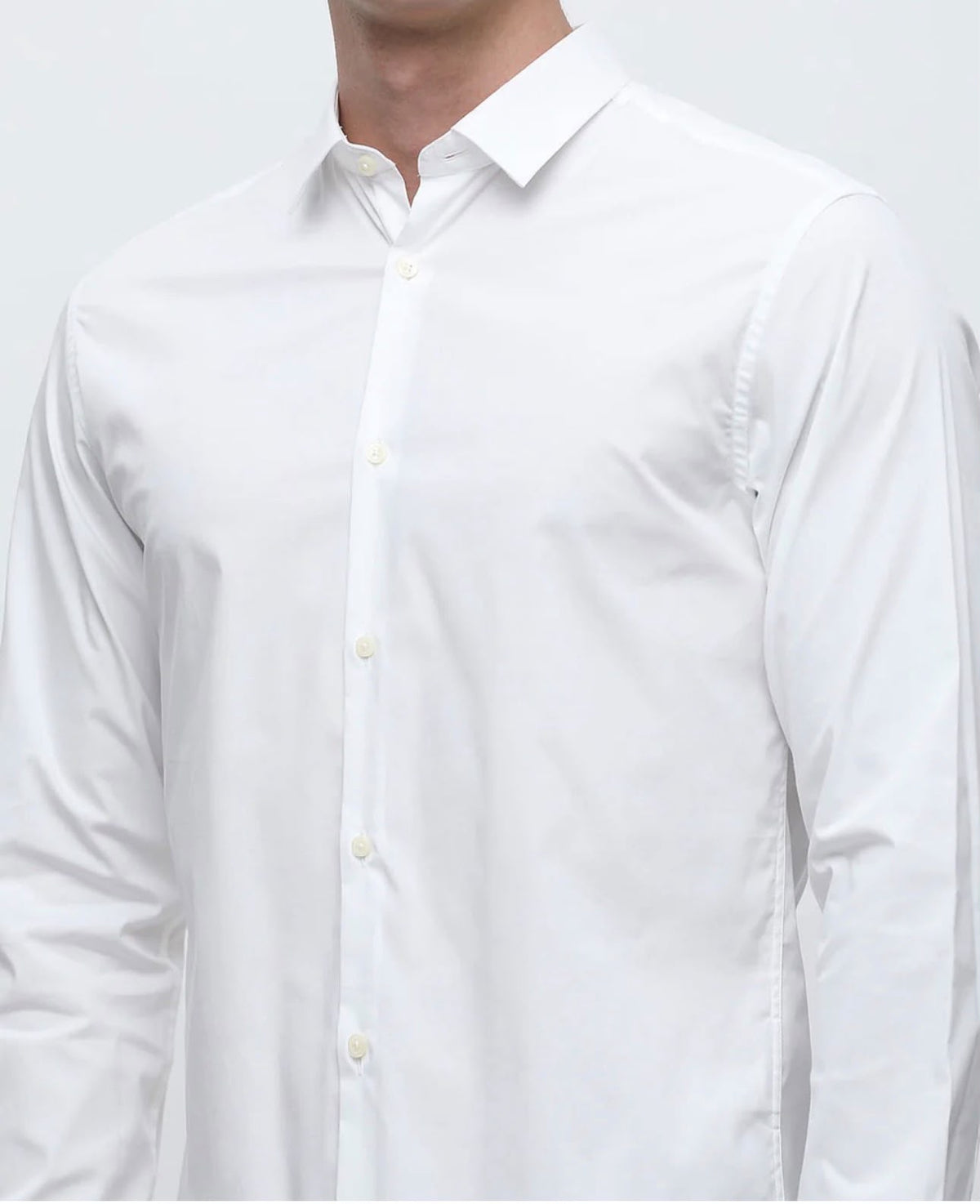 Men’s Premium White Full Sleeve Poplin Plus Cotton Shirt